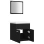 Juego de muebles de baño madera de ingeniería negro de , Muebles de baño - Ref: Foro24-3070857, Precio: 133,90 €, Descuento: %