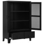Armario oficina indutrial puertas malla acero negro 75x40x120cm de , Armarios archivadores - Ref: Foro24-145355, Precio: 223,...