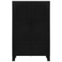 Armario oficina indutrial puertas malla acero negro 75x40x120cm de , Armarios archivadores - Ref: Foro24-145355, Precio: 223,...