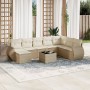 Set de sofás de jardín 9 pzas con cojines ratán sintético beige en Conjuntos de jardín | Comprar online en Foru.es