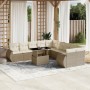 Set de sofás de jardín 11pzas con cojines ratán sintético beige de , Conjuntos de jardín - Ref: Foro24-3268798, Precio: 827,7...