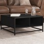 Mesa de centro madera ingeniería y metal negro 60,5x60,5x30 cm de , Mesas de centro - Ref: Foro24-848764, Precio: 46,05 €, De...
