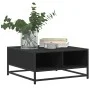 Mesa de centro madera ingeniería y metal negro 60,5x60,5x30 cm de , Mesas de centro - Ref: Foro24-848764, Precio: 45,44 €, De...