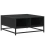 Mesa de centro madera ingeniería y metal negro 60,5x60,5x30 cm de , Mesas de centro - Ref: Foro24-848764, Precio: 45,44 €, De...