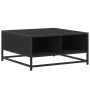 Mesa de centro madera ingeniería y metal negro 60,5x60,5x30 cm de , Mesas de centro - Ref: Foro24-848764, Precio: 46,05 €, De...