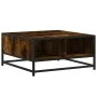 Mesa de centro madera y metal roble ahumado 60,5x60,5x30 cm de , Mesas de centro - Ref: Foro24-848766, Precio: 44,18 €, Descu...