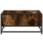 Mesa de centro madera y metal roble ahumado 60,5x60,5x30 cm de , Mesas de centro - Ref: Foro24-848766, Precio: 44,70 €, Descu...