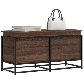 Caja de almacenaje con tapa madera marrón roble 100x40x51,5 cm de , Cestas para almacenaje - Ref: Foro24-848808, Precio: 78,5...