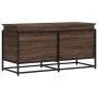 Caja de almacenaje con tapa madera marrón roble 100x40x51,5 cm de , Cestas para almacenaje - Ref: Foro24-848808, Precio: 78,5...