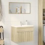 Armario para lavabo contrachapada color roble 60x38,5x46 cm de , Muebles de baño - Ref: Foro24-856207, Precio: 47,50 €, Descu...