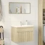 Armario para lavabo contrachapada color roble 60x38,5x46 cm de , Muebles de baño - Ref: Foro24-856207, Precio: 46,28 €, Descu...