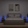 Mesitas de noche con LED 2 uds madera envejecida 35x39x55 cm de , Mesitas de noche - Ref: Foro24-857655, Precio: 112,40 €, De...