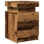 Mesitas de noche con LED 2 uds madera envejecida 35x39x55 cm de , Mesitas de noche - Ref: Foro24-857655, Precio: 112,40 €, De...