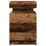 Mesitas de noche con LED 2 uds madera envejecida 35x39x55 cm de , Mesitas de noche - Ref: Foro24-857655, Precio: 112,40 €, De...