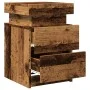 Bedside tables with LED lights, set of 2, aged wood, 35x39x55 cm by , Nightstands - Ref: Foro24-857655, Price: 112,40 €, Disc...