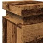 Mesitas de noche con LED 2 uds madera envejecida 35x39x55 cm de , Mesitas de noche - Ref: Foro24-857655, Precio: 112,40 €, De...