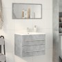 Armario para lavabo aglomerado gris hormigón 60x38,5x48 cm de , Muebles de baño - Ref: Foro24-856224, Precio: 47,66 €, Descue...