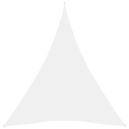 Toldo de vela triangular tela Oxford blanco 4x5x5 m de vidaXL, Sombrillas - Ref: Foro24-135289, Precio: 39,48 €, Descuento: %