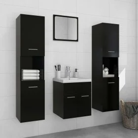 Badezimmerschrank-Set aus schwarzer Holzwerkstoffplatte von , Badezimmermöbel - Ref: Foro24-3071037, Preis: 169,58 €, Rabatt: %