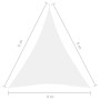Toldo de vela triangular tela Oxford blanco 4x5x5 m de vidaXL, Sombrillas - Ref: Foro24-135289, Precio: 34,39 €, Descuento: %