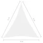 Toldo de vela triangular tela Oxford blanco 4x5x5 m de vidaXL, Sombrillas - Ref: Foro24-135289, Precio: 39,48 €, Descuento: %