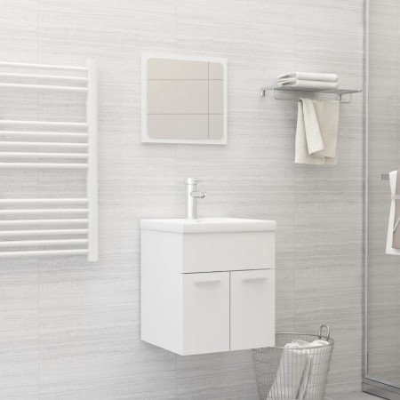 Conjunto de muebles de baño madera contrachapada blanco de , Muebles de baño - Ref: Foro24-3071306, Precio: 167,56 €, Descuen...