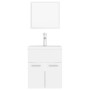 Conjunto de muebles de baño madera contrachapada blanco de , Muebles de baño - Ref: Foro24-3071306, Precio: 167,56 €, Descuen...