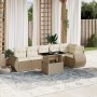 Set sofás de jardín 7 piezas y cojines ratán sintético beige de , Conjuntos de jardín - Ref: Foro24-3268548, Precio: 535,17 €...