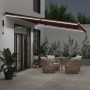 Toldo retráctil automático con luces LED burdeos 600x350 cm de , Toldos - Ref: Foro24-3214997, Precio: 833,01 €, Descuento: %
