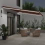 Toldo retráctil automático con luces LED marrón 600x350 cm de , Toldos - Ref: Foro24-3215402, Precio: 816,40 €, Descuento: %