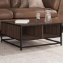 Mesa de centro madera ingeniería y metal marrón 60,5x60,5x30 cm de , Mesas de centro - Ref: Foro24-848768, Precio: 45,71 €, D...