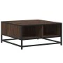 Mesa de centro madera ingeniería y metal marrón 60,5x60,5x30 cm de , Mesas de centro - Ref: Foro24-848768, Precio: 45,13 €, D...