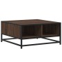 Mesa de centro madera ingeniería y metal marrón 60,5x60,5x30 cm de , Mesas de centro - Ref: Foro24-848768, Precio: 45,71 €, D...