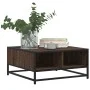 Mesa de centro madera ingeniería y metal marrón 60,5x60,5x30 cm de , Mesas de centro - Ref: Foro24-848768, Precio: 45,13 €, D...