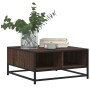 Mesa de centro madera ingeniería y metal marrón 60,5x60,5x30 cm de , Mesas de centro - Ref: Foro24-848768, Precio: 45,71 €, D...