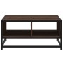 Mesa de centro madera ingeniería y metal marrón 60,5x60,5x30 cm de , Mesas de centro - Ref: Foro24-848768, Precio: 45,71 €, D...