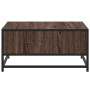 Mesa de centro madera ingeniería y metal marrón 60,5x60,5x30 cm de , Mesas de centro - Ref: Foro24-848768, Precio: 45,71 €, D...