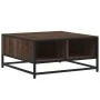 Mesa de centro madera ingeniería y metal marrón 60,5x60,5x30 cm de , Mesas de centro - Ref: Foro24-848768, Precio: 45,13 €, D...