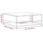 Mesa de centro madera ingeniería y metal marrón 60,5x60,5x30 cm de , Mesas de centro - Ref: Foro24-848768, Precio: 45,13 €, D...