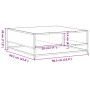 Mesa de centro madera ingeniería y metal marrón 60,5x60,5x30 cm de , Mesas de centro - Ref: Foro24-848768, Precio: 45,71 €, D...