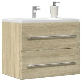 Armario para lavabo aglomerado roble Sonoma 60x38,5x48 cm de , Muebles de baño - Ref: Foro24-856223, Precio: 46,45 €, Descuen...
