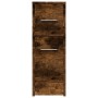 Armario de baño estrecho con ruedas madera roble ahumado de , Taquillas y armarios de almacenamiento - Ref: Foro24-855281, Pr...