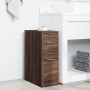 Armario de baño estrecho con ruedas madera marrón roble de , Taquillas y armarios de almacenamiento - Ref: Foro24-855283, Pre...