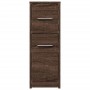 Armario de baño estrecho con ruedas madera marrón roble de , Taquillas y armarios de almacenamiento - Ref: Foro24-855283, Pre...