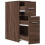 Armario de baño estrecho con ruedas madera marrón roble de , Taquillas y armarios de almacenamiento - Ref: Foro24-855283, Pre...