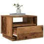 Mesa de centro con luces LED madera envejecida 50x49x40 cm de , Mesas de centro - Ref: Foro24-857708, Precio: 75,60 €, Descue...