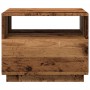 Mesa de centro con luces LED madera envejecida 50x49x40 cm de , Mesas de centro - Ref: Foro24-857708, Precio: 76,97 €, Descue...