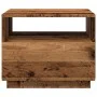 Mesa de centro con luces LED madera envejecida 50x49x40 cm de , Mesas de centro - Ref: Foro24-857708, Precio: 75,60 €, Descue...