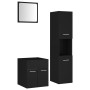 Juego de muebles de baño madera de ingeniería negro de , Muebles de baño - Ref: Foro24-3070947, Precio: 112,31 €, Descuento: %