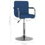 Silla de comedor de tela azul de , Sillas de comedor - Ref: Foro24-3087880, Precio: 75,70 €, Descuento: %